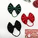 ONENINEDREAM Christmas Velvet Baby Girls Bows Elastic Nylon Headbands Red Green Handmade Christmas Newborn Bows Hairbands Infants Toddlers Hair Accessories