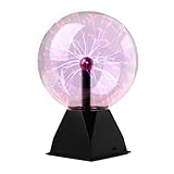 MAX PBL20   Lampe Plasma Géante 20 x 29,5cm, Boule Magique Tactile Sensible au Toucher et à la Musique, Lampe d'Ambiance Idéale pour Décorer ou pour Offrir, Résiste aux Rayures