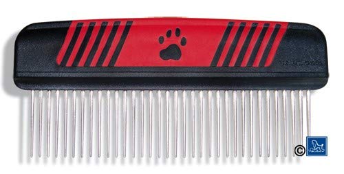 IdéalDog Peigne A Dents ROTATIVES ET RÉTRACTABLES Rouge Plastique Unisex Tous âges