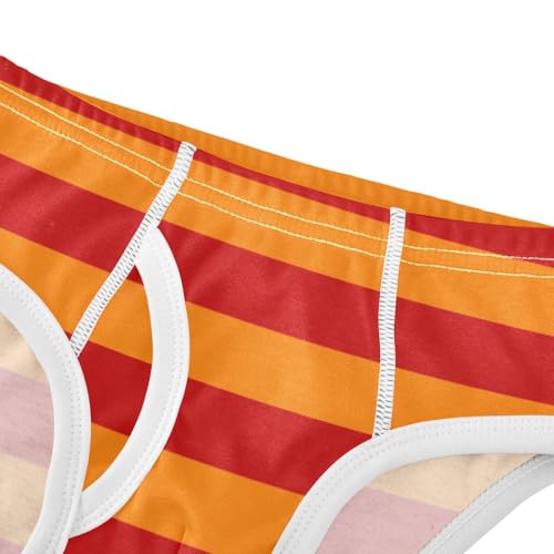 Red Orange Stripe Toddler Boy's Underwear 2T4