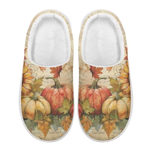 Women's Warm Plush Slippers Adult Cotton Men's Indoor Non-Slip Home Thick Bottom Slippers for Winter House Shoes