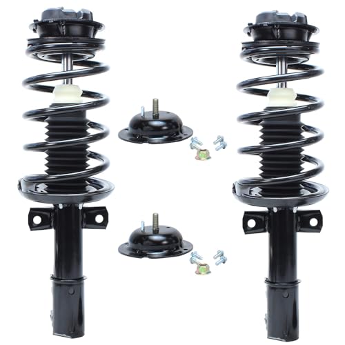 Image of Detroit Axle - 6pc Struts Shocks Kit for 2003-2007 Saturn Ion [w /o RPO Code FE5] Front 2 Struts with Coil Spring 2 Sway Bar Links 2 Rear Shock Absorbers 2004 2005 2006 Replacement Ready Strut
