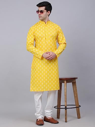 Image of Jompers Men's Cotton Regular Fit Casual Kurta