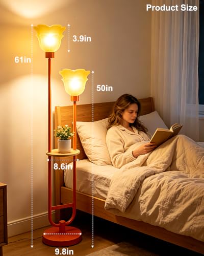 Image of Lightdot Globe Floor Lamp with LED Bulbs Included, Dimmable Floor Lamps,Unique Modern Standing Tall Lamp for Bedroom Living Room /Sofa Beside /Corner Decor-Gold