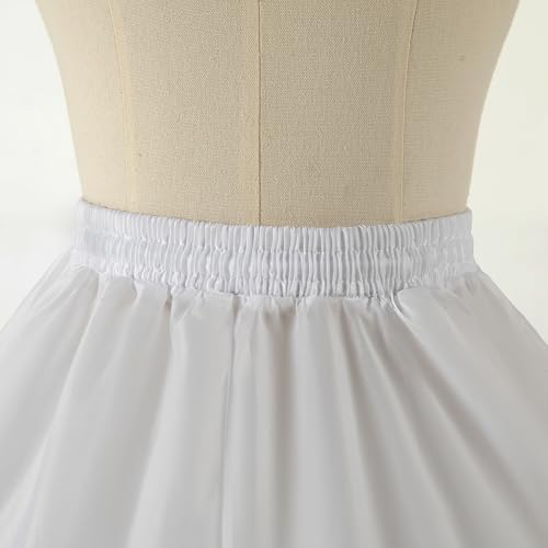 Girl Crinoline Dress A-line Skirt Slips Long Underskirt for Wedding flower girls Dress Ball Gown Kids Flower Light Ivory3
