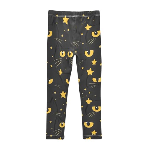Girls' Leggings Black Cat Eyes Stars Kids Yoga Tights Pants 1 Pack 208586062