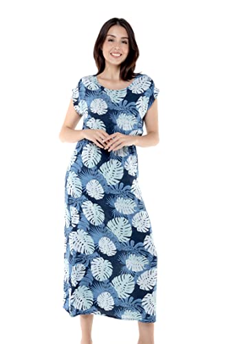 Image of Hawaii Hangover Women's Hawaiian Cap Sleeve Maxi Dress Signature Prints