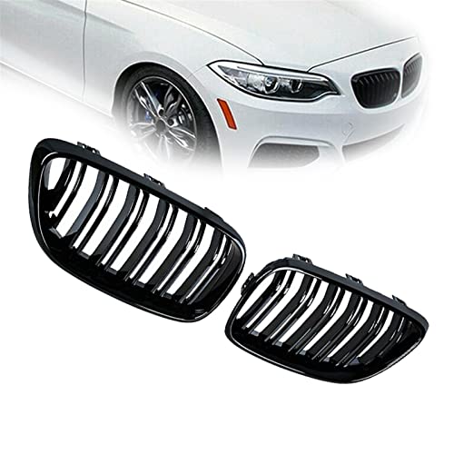 Parrilla delantera de doble línea para BMW M2 F87 y Serie 2 F22 F23 de 2014 a 2018