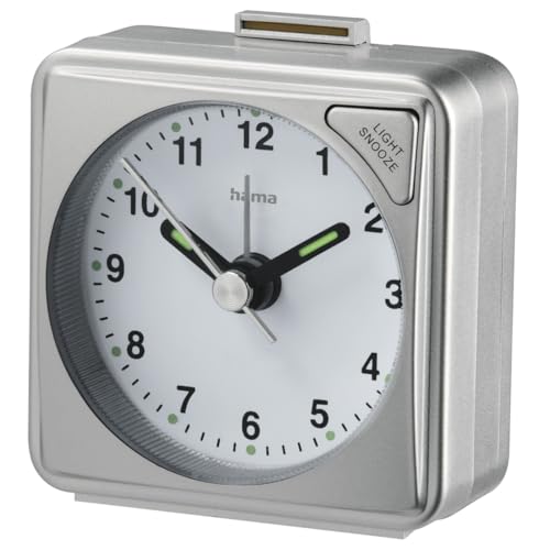 Hama A50 Quartz table clock Argento Quadrato