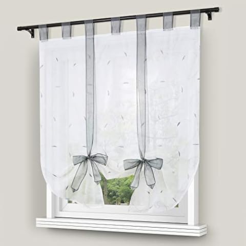 Yujiao Mao 1er-Pack Voile Stickerei Bindegardine Cover