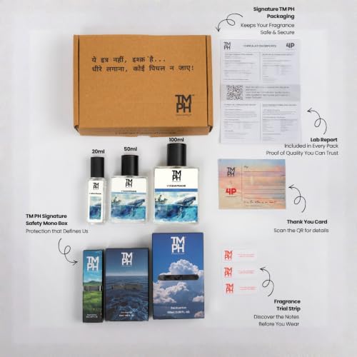 Image of TMPerfumehouse V Ocean Fraiche EDP for Men | Fresh, Citrusy & Long Lasting Perfume Spray | Aromatic, Citrus & Fruity Fragrance | Luxury Gift for Him | TMPH | 50ml