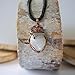 Designs by Nature Gems Moonstone Wire Wrapped Pendant, Copper Crystal Necklace, With 24 Inch Black Leather Cord, June Birthstone Jewelry, Handmade in North America