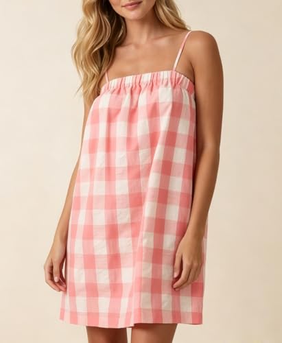 Image of Women Boho Floral Mini Cami Dress Spaghetti Strap Flowy Sling Dress Graphic Backless Summer Holiday Sundress