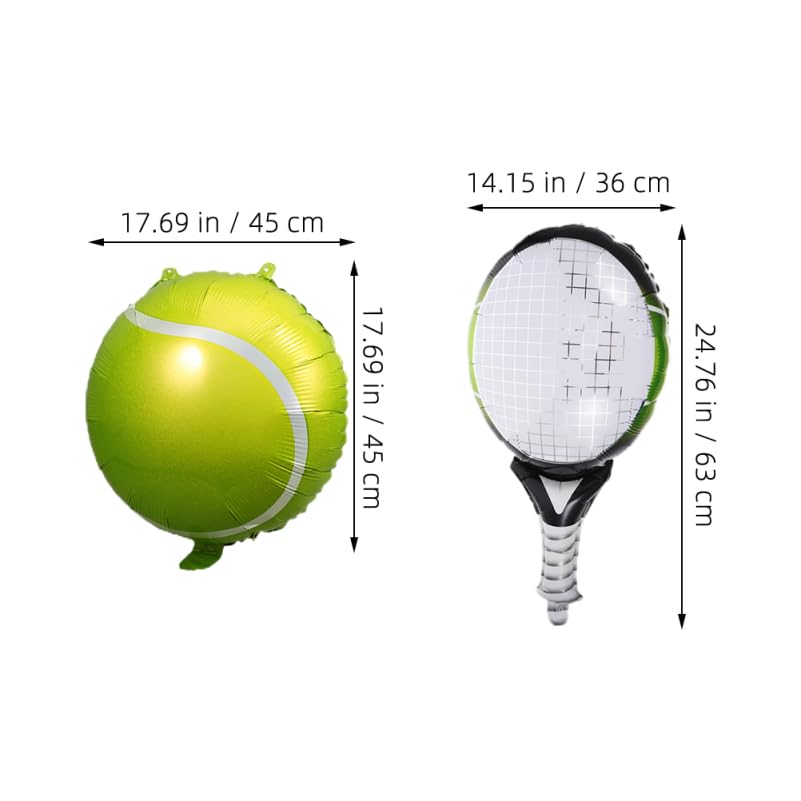 Angoily Tennis Racket Foil Balloons 12 Pack Tennis Party Decorations for Sports Themed Birthdays Outdoor Events Easy Hang Balloons - Image 3
