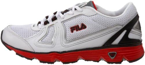 Fila Men's DLS Circuit Running Shoe,White/Chinese Red/Metallic Silver,9 M US | Image 6