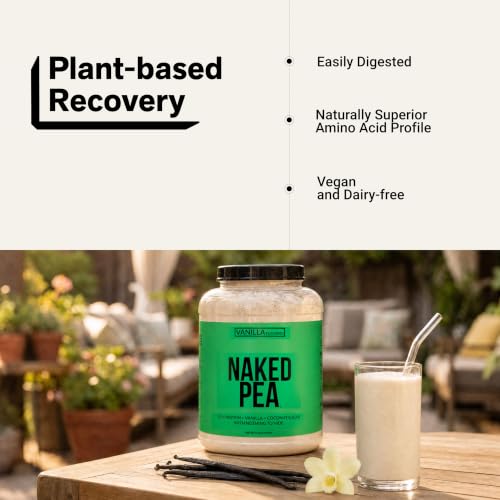 Image of Naked Pea - Vanilla Pea Protein Isolate from North American Farms - 5lb Bulk, NSF Certified, Plant Based, Vegetarian & Vegan Protein Power, Easy to Digest, Non-GMO, Gluten Free, Lactose Free, Soy Free