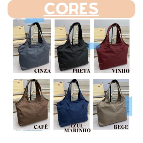 Bolsa Nylon Feminina Grande para Faculdade, Trabalho, Academia e Uso Diário - Bolsa Universitária La