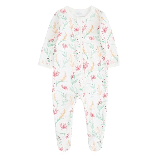 Image of O2 BABY Baby Boys Girls Organic Cotton Zip-Front Sleeper Pajamas, Footed Sleep 'n Play