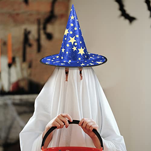 Kinbom Wizard Hat Kids, 15X14 Inch Five Pointed Star Witch Hat Kids Costume & Cosplay Witch Hat Halloween Party Yard Decoration For Kids Party Favors Festival Dressing Up (Purple) #TOP4