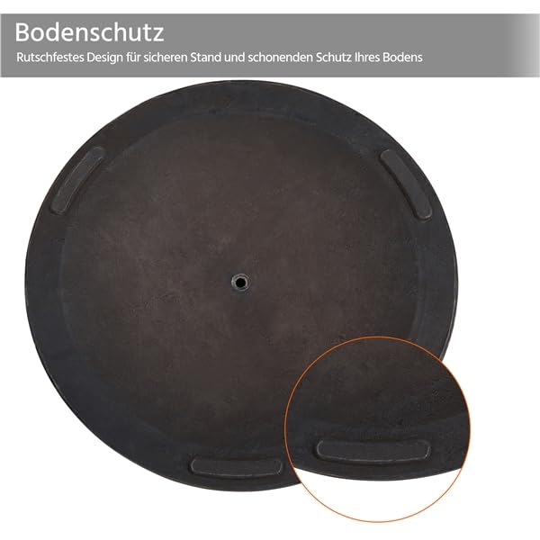 Yaheetech Sonnenschirmständer Balkonschirmständer Marktschirmständer Sonnenschirmfuß Sonnenschirm Ständer für Sonnenschirmstöcke bis 38 mm / 48 mm, Bronze