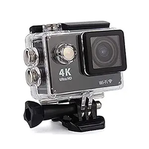 TechKing (On with 12 years warranty Smarthome 4K WIFI Action Camera 30fps for Vlogging with Anti Shake Touch Screen Waterproof Sports Camera with Mounting Accessories Kit