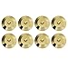 Wendry 8Pcs 25 x 4mm Universal Copper Speaker Spikes Pads, Floor Protectors Speaker Shock Base Pad Isolation Stand Feet Cone Base Mats for Audio Turntable Speaker Amplifier CD DVD Player(Gold)