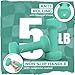 Yes4All 5 lbs Dumbbells Neoprene with Non Slip Grip – Great for Total Body Workout – Total Weight: 10 lbs (Set of 2)