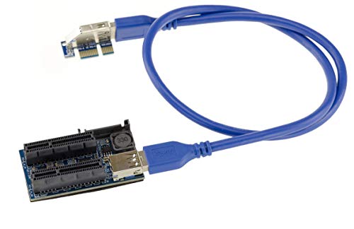 Plaque d'extension PCIe x1 vers 2 PCIe x4 résout le manque de slots carte