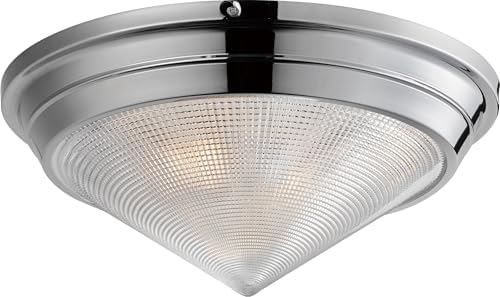 Maxim Lighting 10399PRPN Hargreaves 3-Light Flush Mount, Polished Nickel