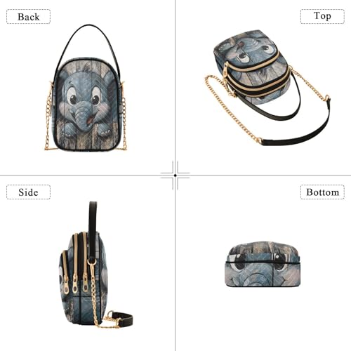 Cute Elephant Print Women‘s Shoulder Handbag Crossbody Purse Stylish Ladies Shoulder Bag Top Handle Satchel4