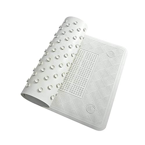 バスマット お風呂マットDUTISON 吸盤付き 浴槽 すべり止めマット 介護用 浴槽用 防カビ 軽量 洗濯可能 天然ゴム製 55×35cm ホワイト