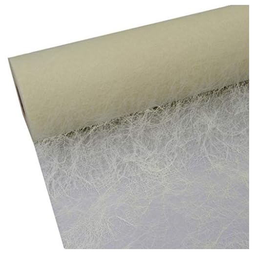 Sizoflor Tischband - 25 Meter Rolle + 300 Mini-Dekodiamanten Gratis (30cm Breite, Creme)