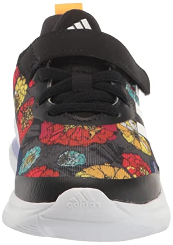 adidas Kids Fortarun Running Shoe, Black/White/Bold Gold (Elastic), 5.5 US Unisex Toddler2