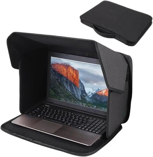 ZFFAFUR Foldable Laptop Sun Shade for Outdoor Use Anti-Glare Screen Cover for Notebooks Portable Computer Sun Visor for Travel and Field Work12-14in)