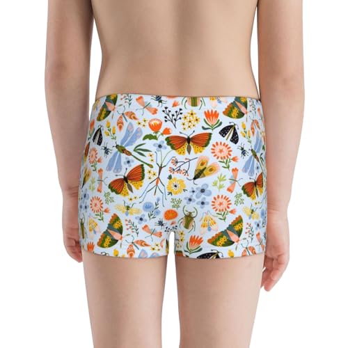 Boys' Cotton Boxer Brief Soft Underwear-Insects And Flowers3