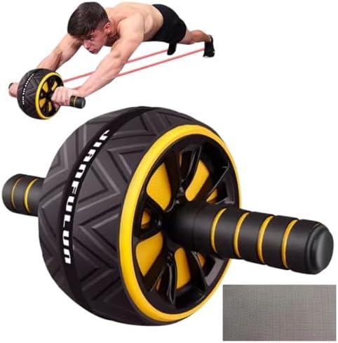 roda rolo abdominal com tapete exercicios fisicos e funciona trei...