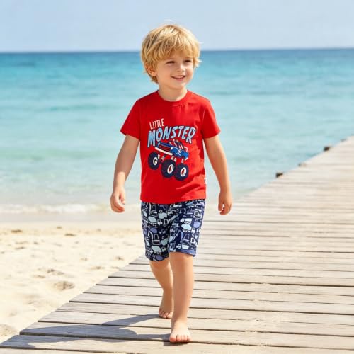 Image of LMYOVE Casual round-neck short-sleeved T-shirt and short suit summer beachwear