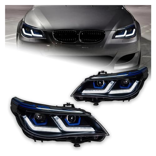 Fari DRL Day Running Light LED Bi Xenon, I fari dell'auto sono realizzati in materiale in policarbonato, che può resistere a collisioni ad alta intensità.