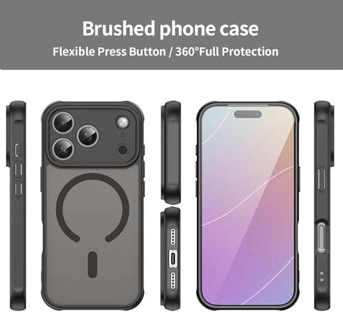 Image of Case Cover for iPhone 17 Pro (Frosted Black with MagSafe, iPhone 17 Pro)