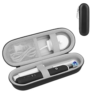 Etui für elektrische Zahnbürste - Kompatibel mit Philips Sonicare Series DailyClean/Essence Sensitive/ExpertClean - Schwarze Transporttasche mit doppeltem Reißverschluss und Riemen - Phonillico®