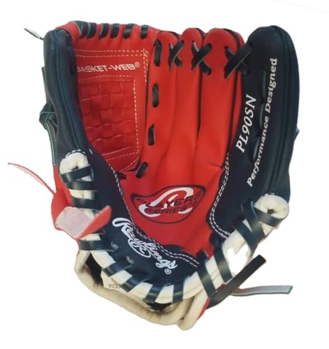 Rawlings Youth Glove 9' Tee Ball Left Hand Throw Red/Blue (PL90SN)