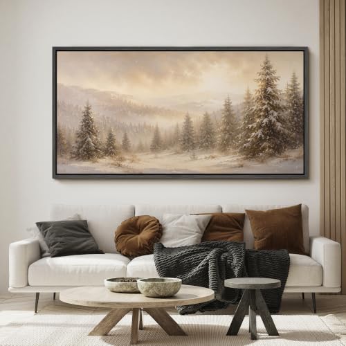 Image of MUDECOR Extra Large Framed Canvas Print Wall Art Pine Art for Living Room
