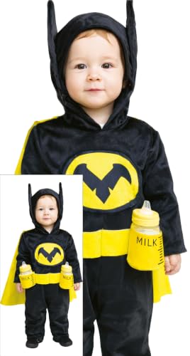 Disfraz de Héroe Nocturno Bebé mono unisex con capa y capucha para Carnaval