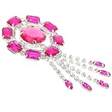 ERINGOGO 水晶タッセル付きレディースブローチ ラペルピン 衣類装飾用 高耐久 素材 フェスティバルや結婚式に