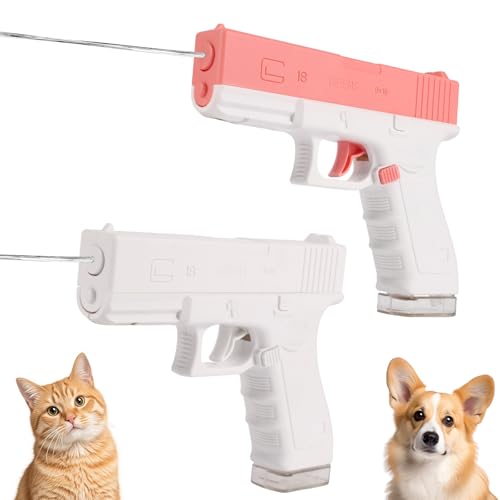2 Pack Cat Deterrent Squirt Gun for Cats & Dogs Pet Training Sprayer with Detachable Water Tank for Reduced Leaks Long-Range Spray to Stop Scratching Barking & Bad Behavior