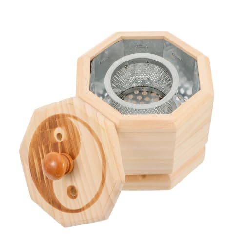 Caja de moxibustión de roble para tu rutina de bienestar y terapia en el abdomen