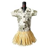 Aloha Shirt Wine Bottle Outfit Cover - Tiki Bar Luau Supplies