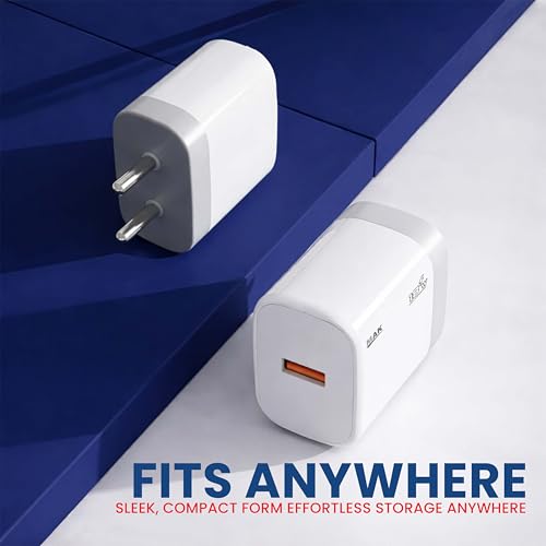 Image of MAK 18W Fast Charging USB Wall Charger 2.4A Power Adapter with USB to Type-C Cable, High-Speed Charging for All Type-C Devices, Compact & Durable Design - White