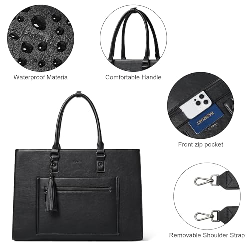 Bolso Tote para Laptop 15.7" impermeable piel mujer miniatura 5