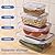 4 Pack Refrigerator Organizers and Storage,Stackable Refrigerator Organizer Bins with Lids,Clear Plastic Food Storage Bins for Kitchen, for Fruit, Vegetable, Food, Drinks, Cereals(COLOR:Transparent)